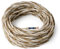 Amarcords - Cavo elettrico tessile colore FIENO trecciato juta 10 metri con messa a terra 3x075mm - Filo rivestito in tessuto colorato vintage per lampade lampadari applique e abat jour.