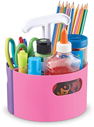 Learning Resources Create-a-Space Storage Mini Centre (Pastel) Classroom Craft Keeper, Maker Space, Small Space Storage, Teacher Organiser, Home Office Storage, 4 Piece Set