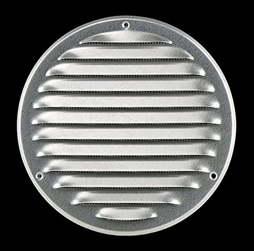 Steinberg14 Galvanised Steel 160mm Metal Air Vent Cover with Insect Mesh - 6 inch Round Ventilation Grille