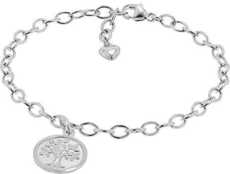 trendor Mädchen-Armband mit Lebensbaum 925 Sterlingsilber 18 cm 51175