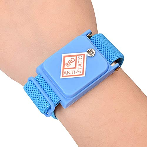 CABLEPELADO Antistatisches Armband, antistatisch, Armband verhindert statische Elektrizität, kabellos, schützt empfindliche Geräte vor Beschädigungen, Blau