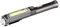 NEBO Big Larry 2 - 500 Lumen Torch with COB Work Light - Pocket Clip Magnetic Base for Hands-Free Lighting - Portable COB LED Dimmable Flashlight - Hazard Light-Red (Steel Grey)