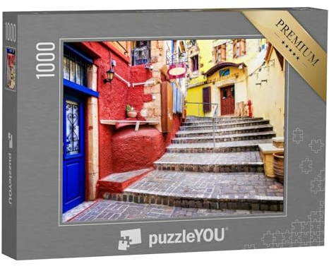 puzzleYOU: Puzzle 1000 Teile „Straßen der Alten Stadt Chania, Insel Kreta“ – aus der Puzzle-Kollektion Griechenland