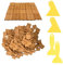 Cayway 300 Stück Miniatur Dachziegel Mosaic Steinbaukasten Mini Rote Dachziegel Mini Scale Ziegel für DIY Puppenhaus Ziegel Diorama Fairy Garten Dekoration (Style 1)
