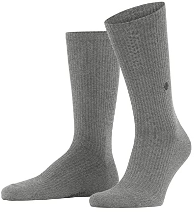Burlington Herren Socken Boston M So Baumwolle einfarbig 1 Paar, Grau Light Grey 3400, 40-46