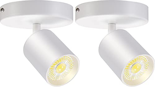 VANoopee Flush Mount LED Ceiling Spotlight Dimmable 10W 3000K White 2 Pack