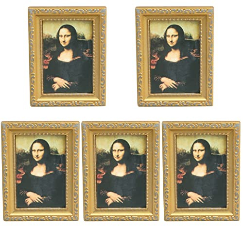 TOYANDONA Fotoverzierung Home Decoration 5 Stücke Künstlerische Möbel DIY für Dekorative Malerei Ornament Simulierte Kunst Bild Schmuck Simulation Mona Dekoration Wand Wohnungseinrichtung