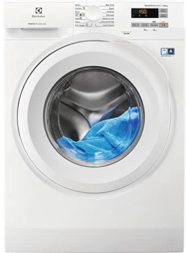 Electrolux EW6F5142FB Lavadora de Libre Instalación, Carga Frontal, 10 Kg / 1400 rpm, Inicio Diferido, Motor inverter, Programa Rápido, Panel control LCD, Serie 6000, Blanco, Clase A