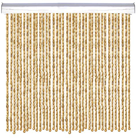 Holzperlenvorhänge Türvorhang,Schnurperlenvorhang für Türöffnungen,Retro-Stil Raumteiler Holzperlentür,Trennwände Schrank Schlafzimmer hängende Dekoration Vorhänge,mit Zubehör (130 strands-130x210cm)