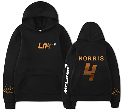TYI Unisex Lando-Norris Hoodie Sweatshirt Harajuku Cartoon Hip Hop Mode Kleidung F1 Racing Fans Männer/Frauen Hoodie (S-3XL) (15,L)