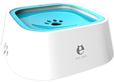 MYBOO Non Spill Dog Water Bowl, Dog & Cat Water Bowl, Slow Drink Pet Water Bowl, Clean, Hygienic, Large Capacity Pet Water Bowl for Dog Cat Puppy Kitten, 1.5 L/50 oz (Blue)