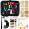 Swpeet 949Pcs Jewelry Making Supplies Kit mit Schmuck machen Werkzeuge, 3 Art Schmuck Zange, 6 Farben Schmuck Drähte und 20 Styles Jewelry Findings, mit Ring Sizer Messwerkzeuge Ahle Pinzette Schere