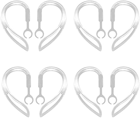 TSHAOUN 4 Pairs Ear Hooks, Anti-lost Ear Hooks, Bluetooth Headset Hook Silicone Secure Earhooks, Silicone Earphone Holder, Compatible with AirPods 3|2|1|Pro, for Running Exercise (4)