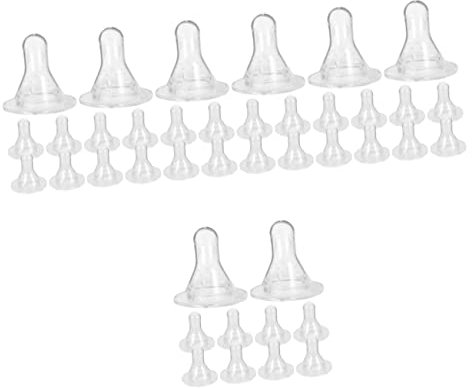 YARNOW 40pcs Bottle Teats Livestock Milk Nipples for Newborn Bottles Silicone Pacifiers for Sheep Calf Piglet Feeding