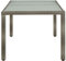 Festnight gartentisch mit glasplatte gartentisch wetterfest balkontisch gartentische für draußen terrassentisch wetterfest Garten beistelltisch Poly Rattan-Grau-Gehärtetes Glas -150x90x75 cm
