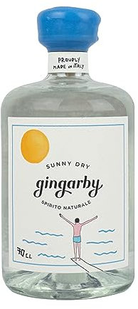 GinGarby SUNNY DRY GIN | Ginepro, Agrumi, Erbe Mediterrane, Spezie | Bottiglia con Etichetta in Carta Cotone 70cl.