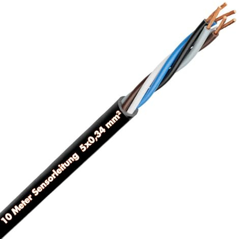 Lapp 10m Unitronic Sensorleitung FD Lif9Y11Y 5x0,34 mm² Schleppkette | Hochflexible 5-adrige Aktorleitung mit robustem PUR-Mantel, UV-beständiges Datenkabel, ölbeständig für Maschinenteile