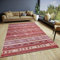 Hanse Home Yara Design Teppich Boho – Flachgewebe Boho-Style, Anti-Rutsch Unterseite, Vintage Design hochwertig gewebt für Wohnzimmer, Schlafzimmer, Esszimmer, Flur – Rot Multifarben, 120x180cm