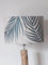 abat-jour motif feuilles palmier exotique bleu Luminaire idée cadeau noël anniversaire décoration palmier exotique