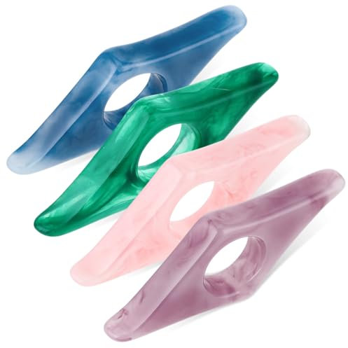 4 Stück Exquisite Buchhalter Daumen,Mabor Mehrfarbiges Lesen Zubehör Buchklammern Daumen Bücher Zubehör für Buchliebhaber Bücherwurmgeschenke Erwachsener Kinder (Durchmesser 2,1 cm)