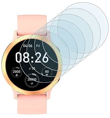 KARYLAX - [Pack x6 Protezione schermo in vetro flessibile, durezza 9H antigraffio, pellicola protettiva compatibile per Loddery Smart Watch da 1,3 pollici