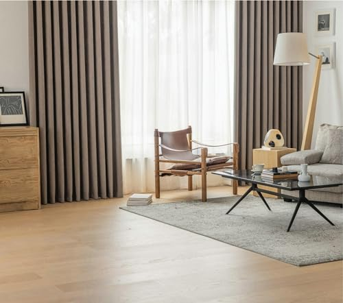 Ayoiow Verdunkelungsvorhang Jugendzimmer, Küchengardine Mit Ösen, Chenille Vorhänge 2Er Set, Grau, 132X214CM