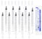 Shirune 50 Stück 1 ml Kunststoff Spritzen mit Kappen (ohne Nadeln), 1 ml Spritze zum Nachfüllen und Messen von Flüssigkeiten, Haustierfütterung (50PCS)