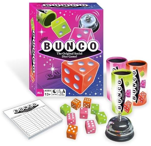 Continuum Games Retro Bunco Game Kit Party Box, and Score Pad
