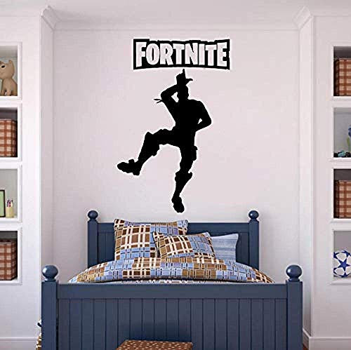 BINGQIAN Autocollants muraux Fortnite - Autocollants muraux en Vinyle Noir Décoration de Chambre d'enfants pour Les salles sur Le thème des Jeux pour créer Une atmosphère animée et Amusante 42X64 Cm