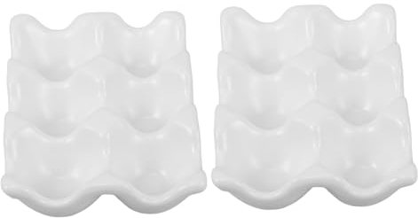 Angoily Elegant Ceramic Egg Holder Space-saving Egg Tray for Refrigerator for Fridge Easy to Clean