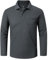 Outdoor Ventures Men's Long Sleeve Polo Shirt UPF50+ Breathable Golf Polo Moisture Wicking Quick Dry T Shirt Stretch Sports Athletic Tennis Performance Polo Lightweight Casual Work Top Dark Grey M