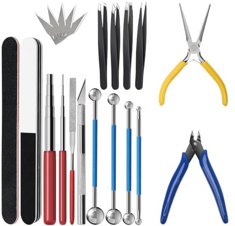 Pyugxab Stichsägen-Werkzeugsatz Aus Metall, Inkl, Biegehilfen, Feilen, Flachpinzette, Drahtwickelstab, 3D-Werkzeugsatz für Metallglobus