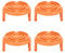 Segrehy 4 Pack Trimmer Spool Covers Replacement for WA0010 ABS Lawnmower Spool Guard Garden Yard Maintenance Tool, Lawn Care Accessory for Grass Cutting Equipment, Fit for Outdoor Power Tools