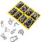 KOMBIUDA Ensemble de 8 Anneaux de Puzzle en Acier Inoxydable pour Adultes Cognitif Jouet Interactif Déverrouillage Amateurs de Jeu de Démêlage Traditionnel Chinois