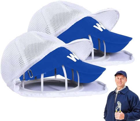 Basecap Waschgestell - 2 Stück Cap Waschmaschinen Form Multifunktionaler Kappen Waschgestell Baseball-Mützen-Waschmaschine Hutreinigungsset Mit Hutwaschkäfig Und Wäschesack