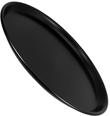 BESTYASH Piatto Crisp Microonde Antiaderente in Lega di Alluminio Nero, Teglia per Forno Rotonda Facile da Pulire per Riscaldare e Friggere