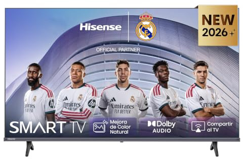 Hisense 40A4S - TV 2026 LED 40 (102 cm) Full HD, Smart TV VIDAA, Dolby Audio & DTS HD, WiFi, Bluetooth, Design sans Bords, Noir