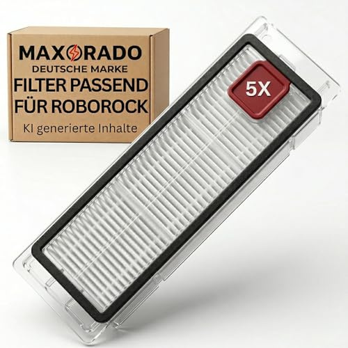 Maxorado Ersatzfilter Zubehör Set passend für Roborock S4 S5 MAX S6 Pure E2 E3 E4 E5 Q5 Xiaomi C1 Staubsaugerroboter Filter