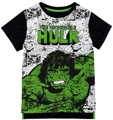 Marvel T Shirt | The Incredible Hulk Boys' T-Shirts | Short Sleeve Boys Tshirt | Kids T-Shirts | Ages 2 to 12 Years