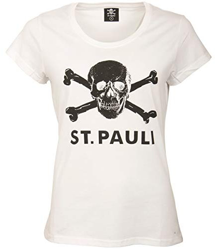 FC St. Pauli Damen T-Shirt Totenkopf Bio-Baumwolle Fairtrade (S)