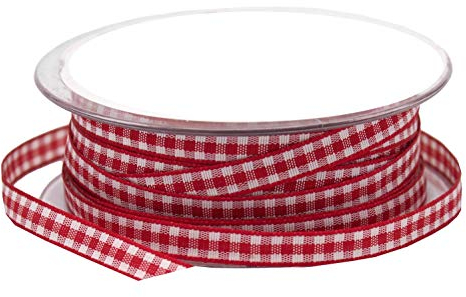 Unbekannt 20m 6mm Karoband Rot-Weiss Dekoband Oktoberfest Tischdeko Schleifenband Deko 20m 6mm