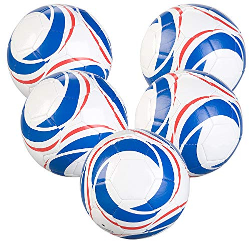 Speeron trainingsfussball: 5er-Set Trainings-Fußball aus Kunstleder, 22 cm Ø, Größe 5, 440 g (Fußball-Spielball, Ball, Volleyball)