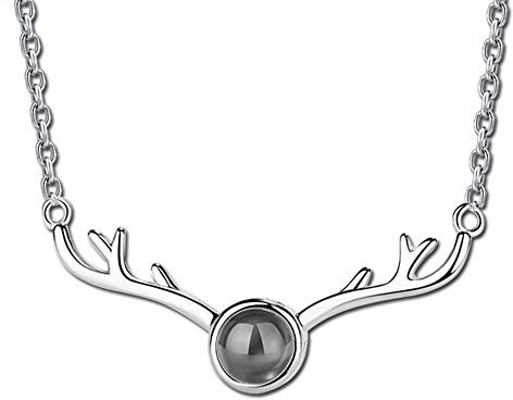 KnSam Necklace 100 Languages I Love You Silver Antlers Silver