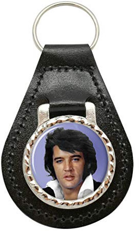 Giftshop UK Elvis 1972 Leder Schlüssel Fob