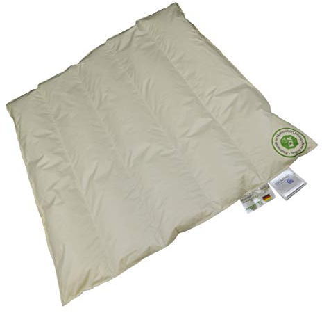 Vitaschlaf Bio-Luxe-KBA Organic 100% Daune GÄNSE Daunendecke BabyJunior Made Deutschland 3 Größen (80 x 80 cm)