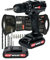 MYLEK 18V Li-ion Cordless Drill Driver Set 131 Piece Combi Accessory Kit - LED Worklight (131 Piece Drill Set & 2 Batteries, Black)