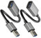 KabelDirekt – Cable alargador USB A 3.0 – 0,15m x2 – (conector a clavija, adecuado para todas las conexiones USB A, en negro/space grey)