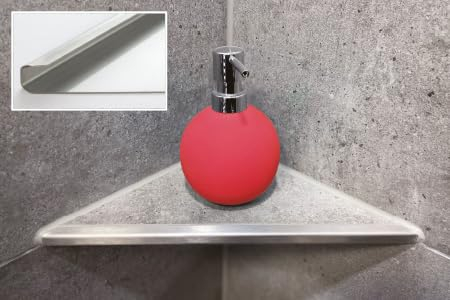 ABLAGO® Design befliesbare Duschablage Badezimmer Fliesen Ablage Edelstahl Regal, Abmessungen:Q220 310x220x220mm
