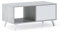 Skraut Home Mesa con Puertas, salón, Modelo Wind, Estructura Color Cemento, Color Puertas Blanco Mate, Medidas 92 x 50 x 45 cm de Altura