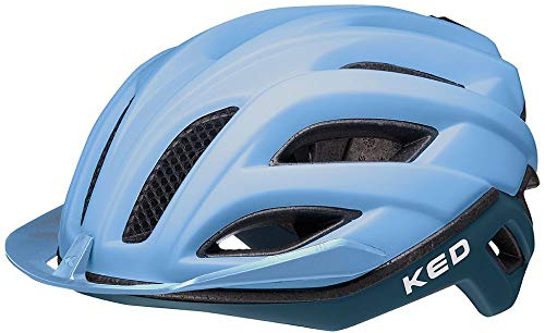 KED Champion Visor Fahrradhelm, E-Bike, Mountainbike, Blau matt, M 52-57cm